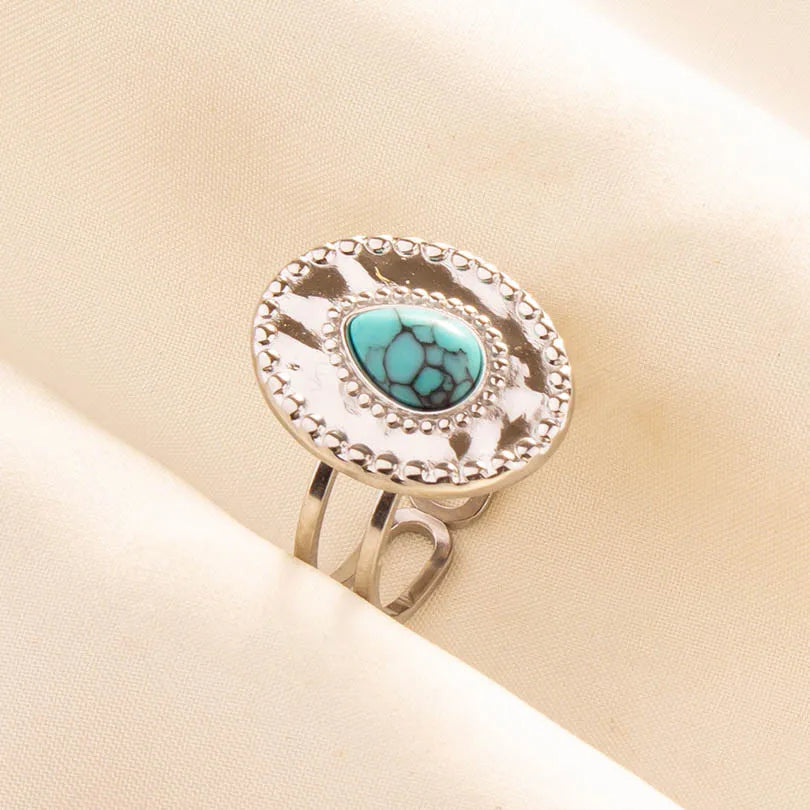 Ethnic Stackable Turquoise Finger Ring