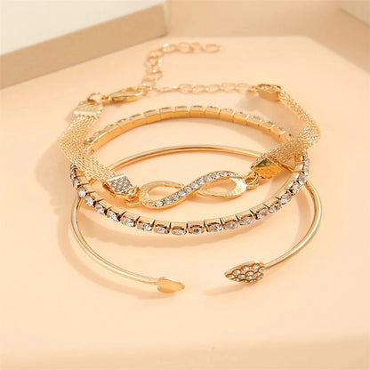 Crystal Rhinestone Heart Bracelets