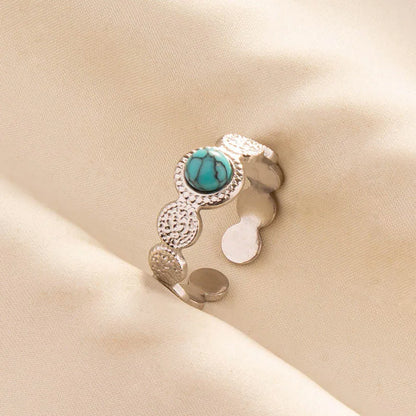 Ethnic Stackable Turquoise Finger Ring