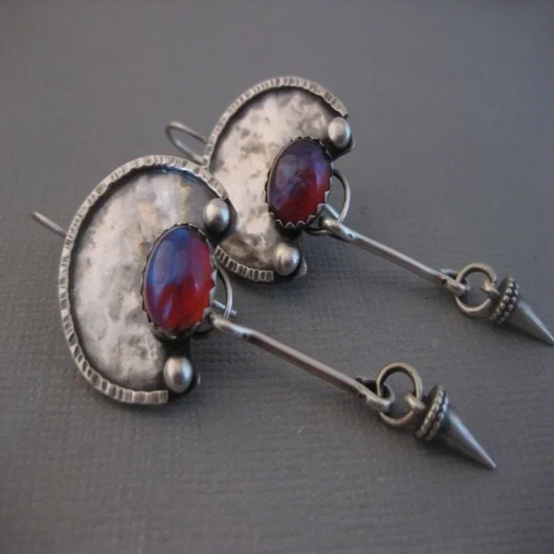 Vintage Ethnic Hook Pendant Earrings