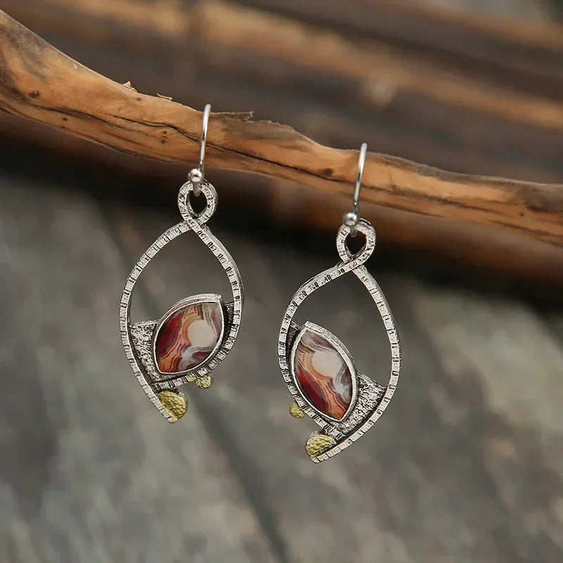 Vintage Ethnic Hook Pendant Earrings