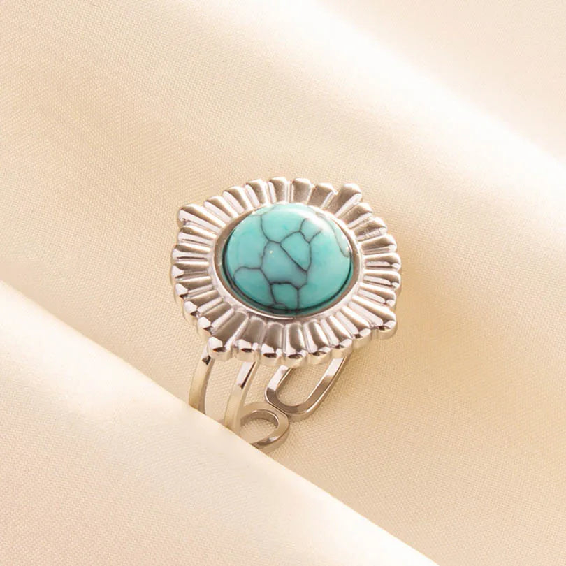 Ethnic Stackable Turquoise Finger Ring