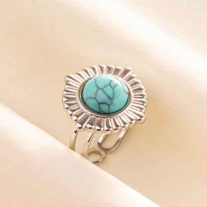 Ethnic Stackable Turquoise Finger Ring