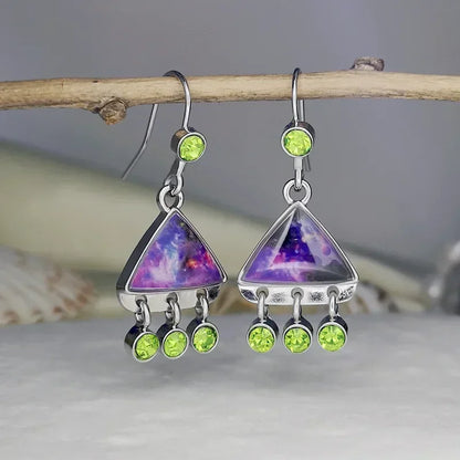 Vintage Ethnic Hook Pendant Earrings