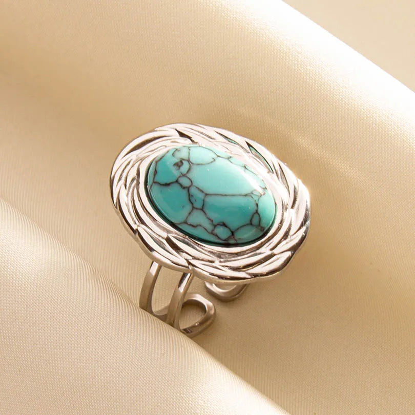Ethnic Stackable Turquoise Finger Ring