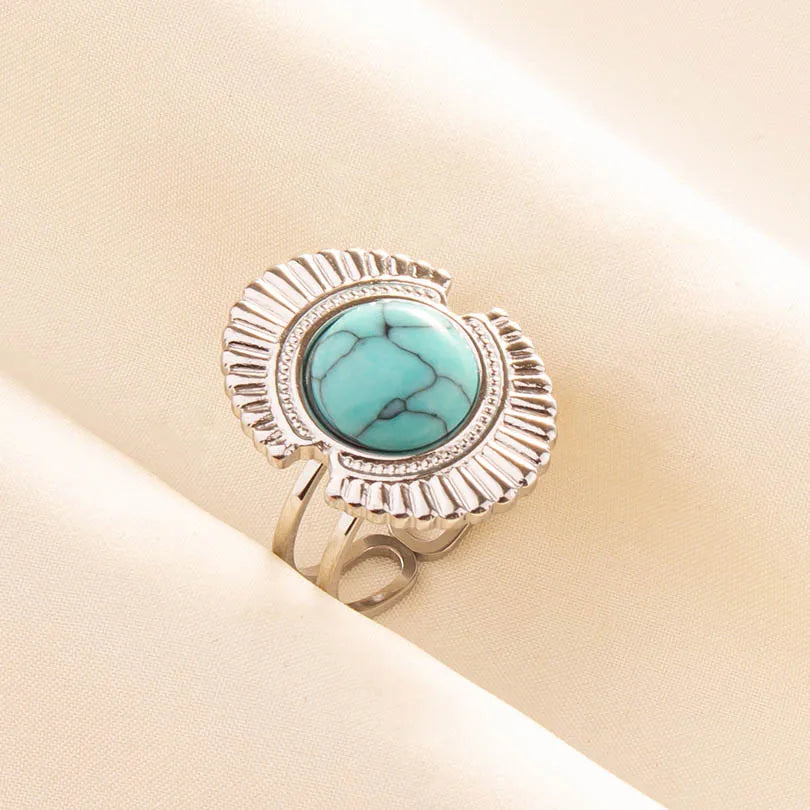 Ethnic Stackable Turquoise Finger Ring