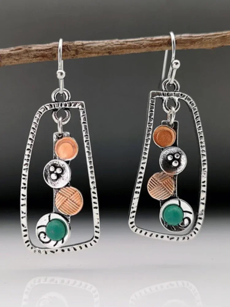 Vintage Ethnic Hook Pendant Earrings