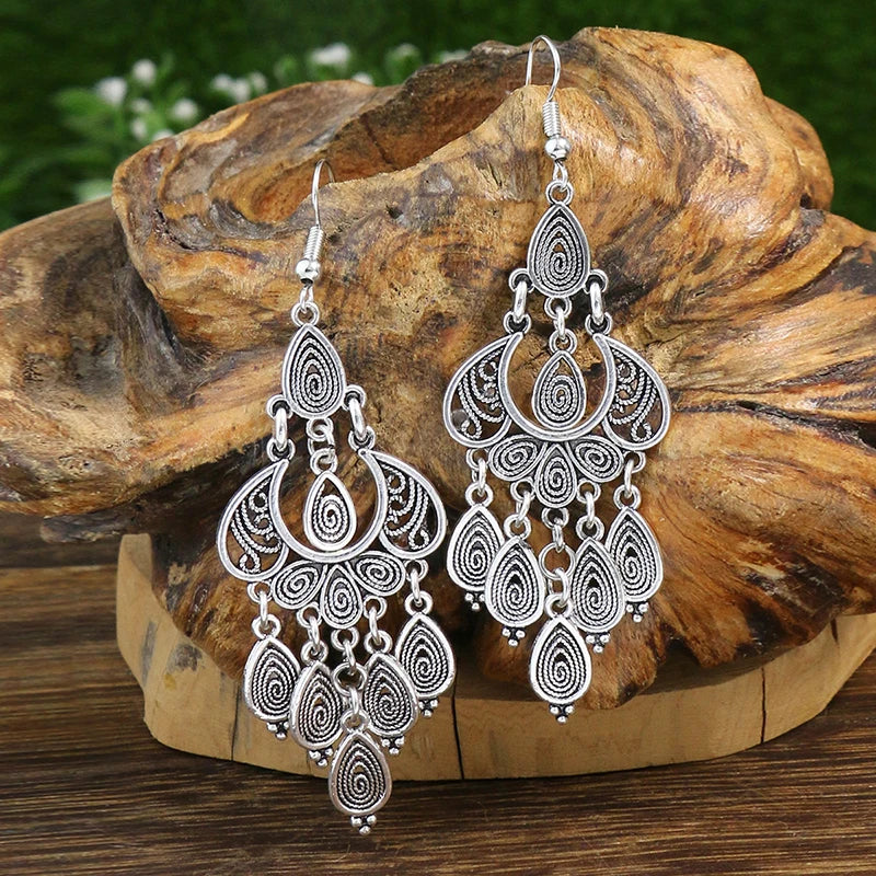 Ethnic Gypsy Tribal Dangle Earrings