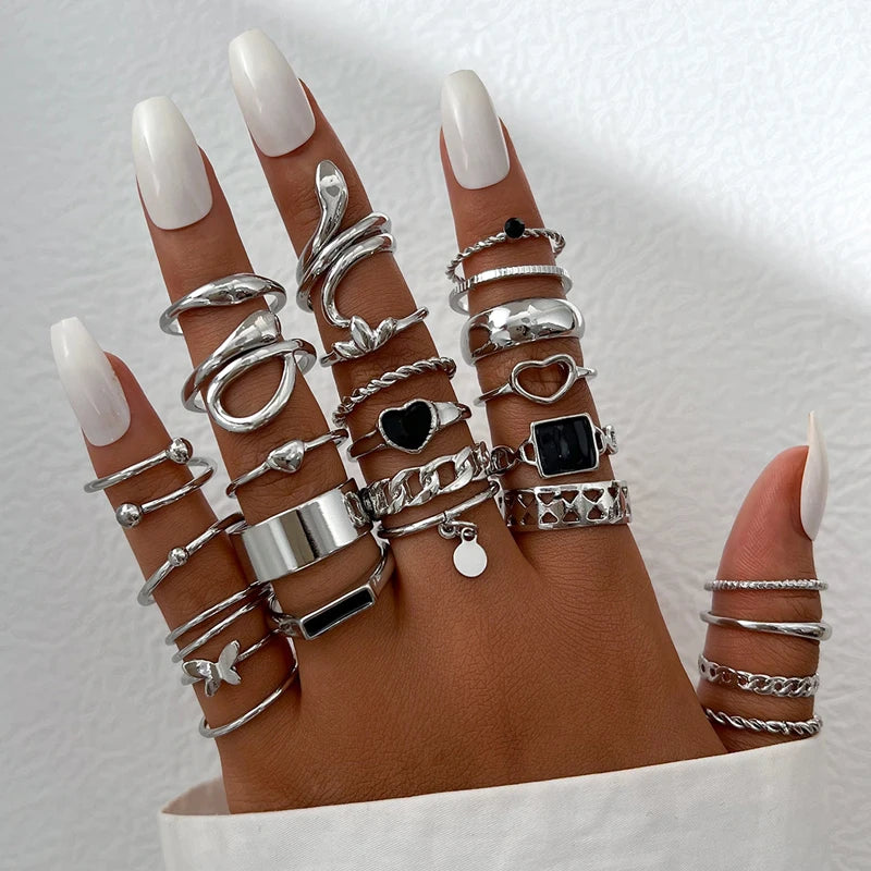 Vintage Irregularly Ring Set