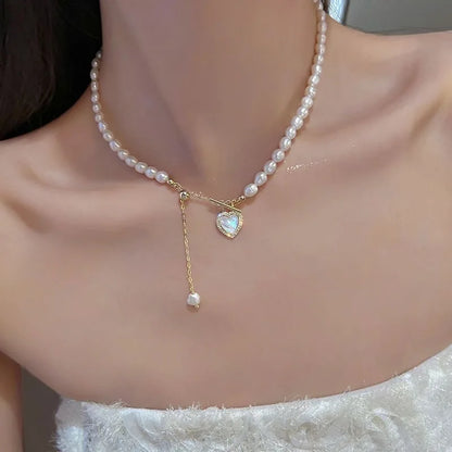 Neck Chain Pearl Choker Necklace