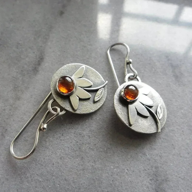 Vintage Ethnic Hook Pendant Earrings