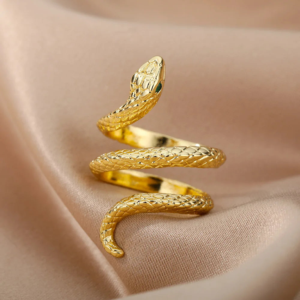 Adjustable Snake Zircon Rings