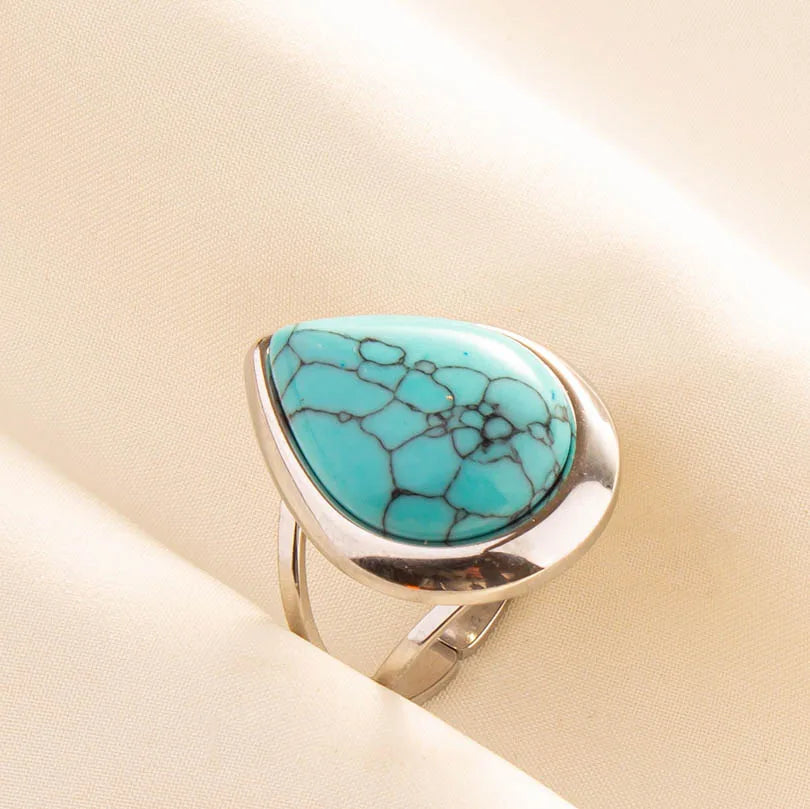 Ethnic Stackable Turquoise Finger Ring