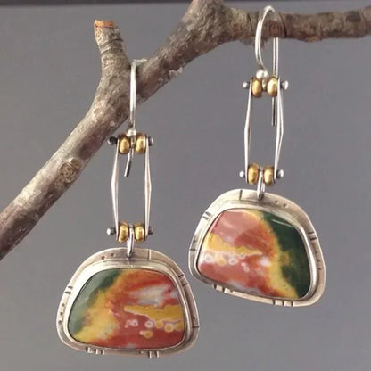 Vintage Ethnic Hook Pendant Earrings