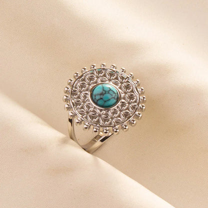 Ethnic Stackable Turquoise Finger Ring