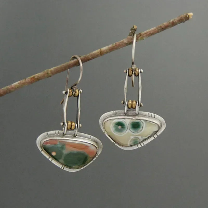 Vintage Ethnic Hook Pendant Earrings