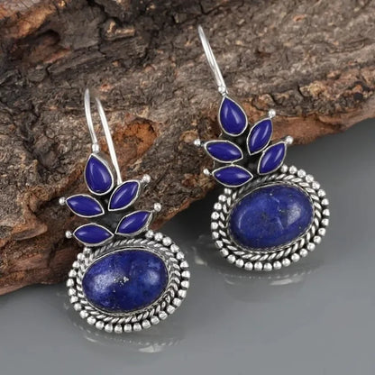 Water Drop Blue Stone Earrings