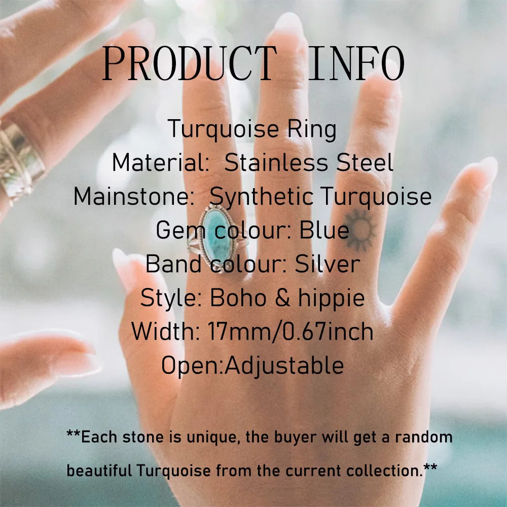 Ethnic Stackable Turquoise Finger Ring