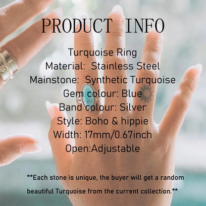 Ethnic Stackable Turquoise Finger Ring